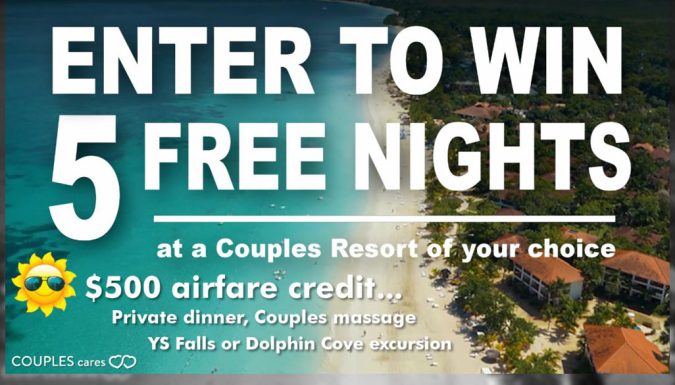 Win 5 Free Nights At Couples